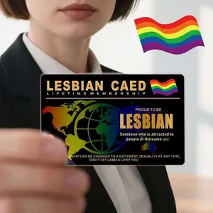 Funny Lgbt Pride Card, Personalized Lesbian ID, Humorous Friend Colleague Gift, Creative Joke Present, Unique Lgbtq Lifetime Membership Card
