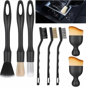 Car Interior Cleaning Brush, Soft Professional Portable Brush for Car Interior Cleaning & Dust Removal, Cleaning Supplies, Car Detailing Products, Car Valeting Kit, Automotive-MM1