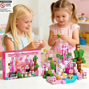 100pcs/150pcs/200pcs Magnetic Building Blocks Princess Castle Toy, Suitable for Girls over 3 Years, Magnet Stem Sensory Set, Magnetic Construction Set