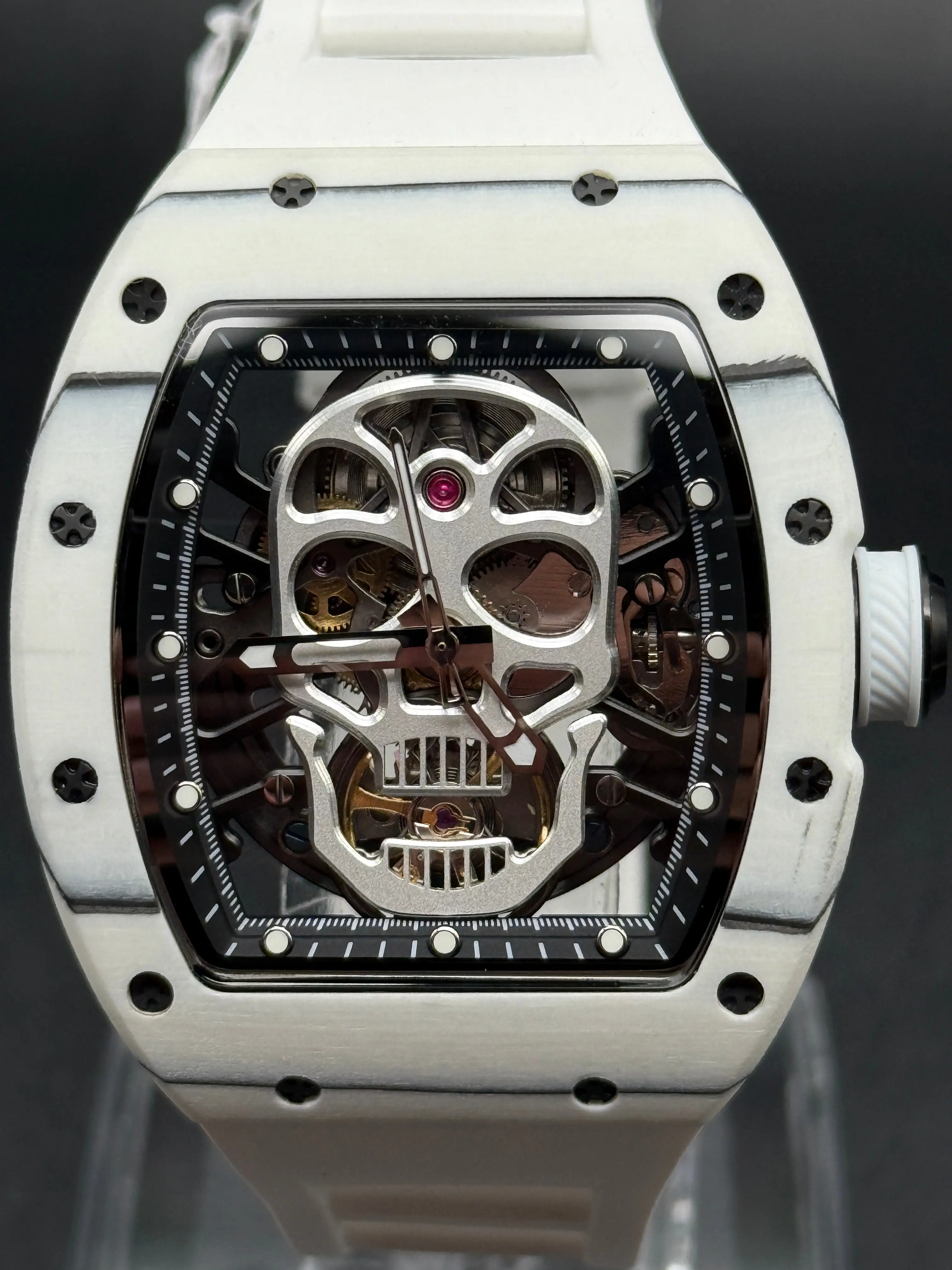 Invicta S1 Rally 49026 Automatic Skeleton Skull Men’s Watch – 41mm White