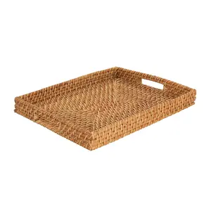 Martha Stewart 16" Rattan Woven Serving Tray inBrown Martha Stewart 16" Rattan Woven Serving Tray inBrown