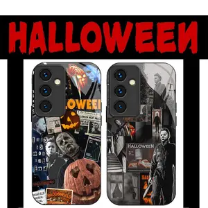 Michael Myers Horror Halloween Devil Glasses Mirror Aesthetic Phone Cases For SAMSUNG Galaxy A S  Note Series A0506120793345S S102012345 FE PLUS ULTRA Reflective Effect PC Back TPU Edge Men Gift Shockproof Full Protection Anti-Drop Phone Cases Shell Cover