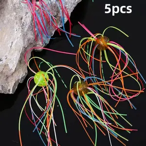 5pcs Handmade Soft Dice Rubber Lure Mix Colors Fishing Lures for Bass, Soft & Durable Fishing Tackle, Random Color Delivery