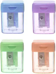 1Pc Random Color Mini Manual Portable Pencil Sharpener for Student Office Stationery Pencil Sharpeners
