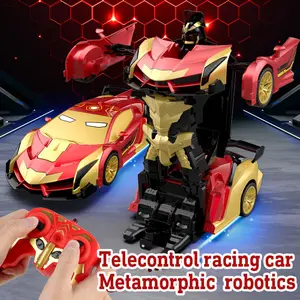 Easter Iron Transform Remote Control Car for Boys 3-15 | 1:18 RC Robot Car, 2.4GHz, 360° Rotation, Rechargeable Battery, High Quality ABS, Ideal Birthday & Easter Gift Set for Kids
