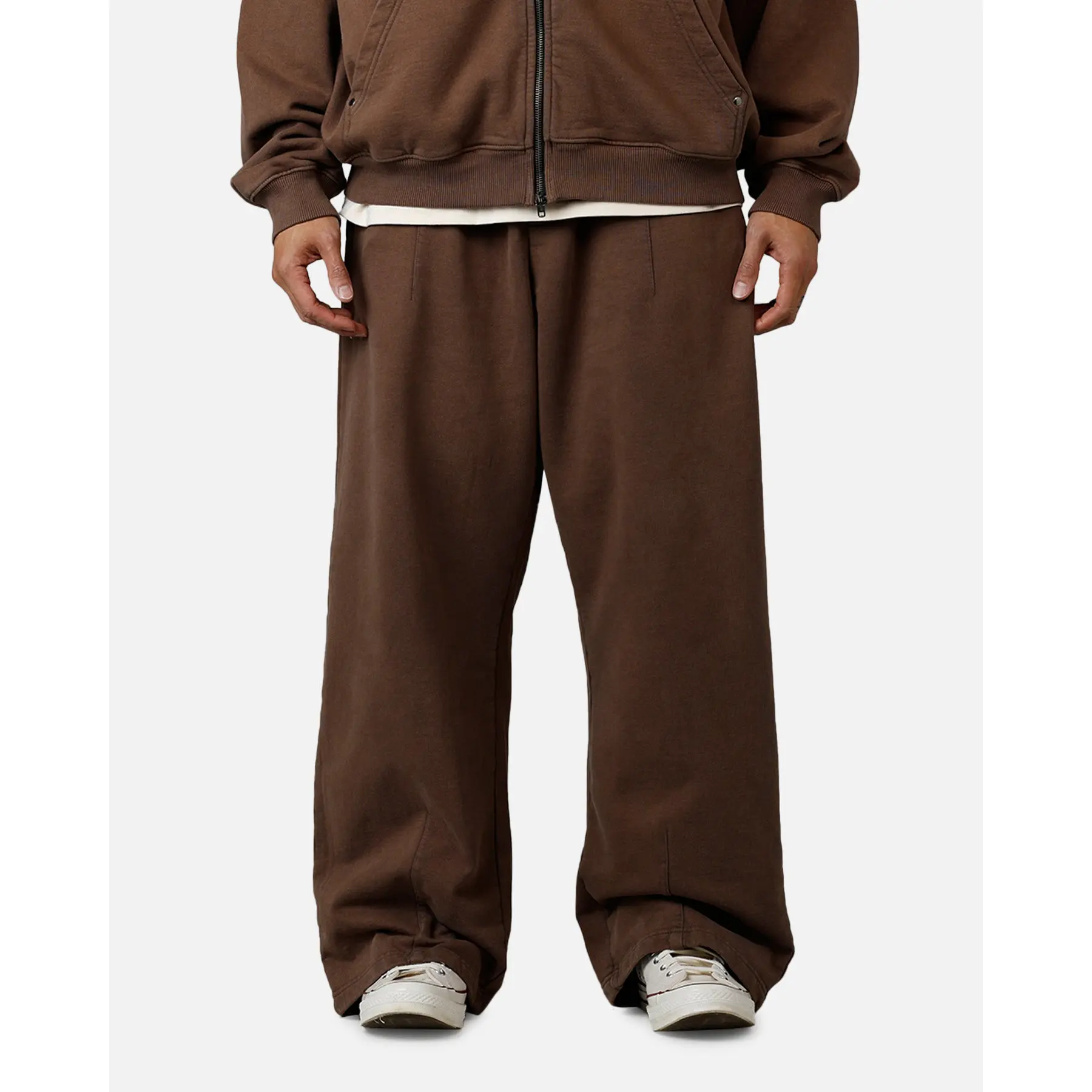 American Thrift Wide Leg Pants Washed Brown