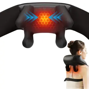 Neck Massager with Heat – Cordless 6D Shoulder Massager with Adjustable Width, 6 Nodes, Fits Broader Bodies, for Neck, Back, Traps – Gift for Men & Women – MASGRE