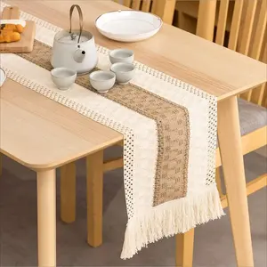 72 x 12 Inch Natural Burlap Table Runner, Rustic Burlap Table Cover, Farmhouse Style Table Decor for Wedding, Bridal Shower, Birthday, Cake Table and Holiday Party