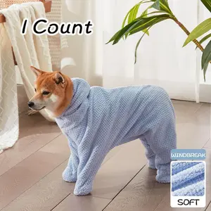 Dog Bathrobe, Absorbent Quick Drying Coral Velvet Dog Bathrobe, Comfortable Indoor Leisure Wear, Suitable for Bathing, Wetland Walking and Swimming