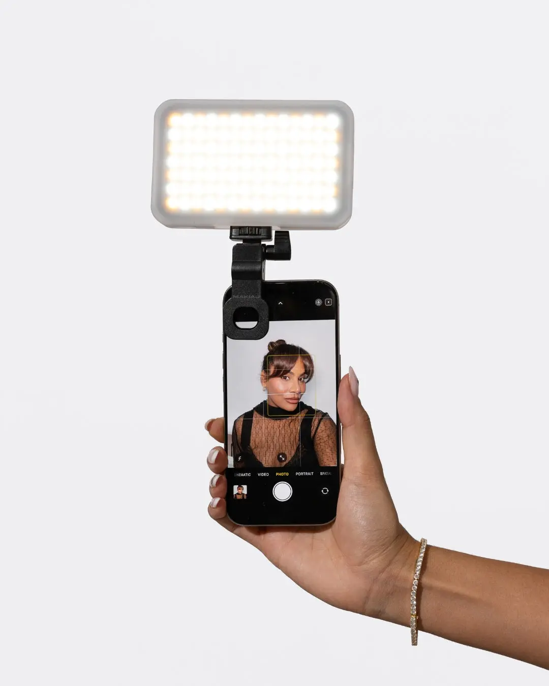 MAKIAJ MINI LIGHT BUNDLE, High-Performance LEDs LCD Selfie Accessory, 98-LED Power Adjustable Led Beauty Light for Mobile Phones & Electronics