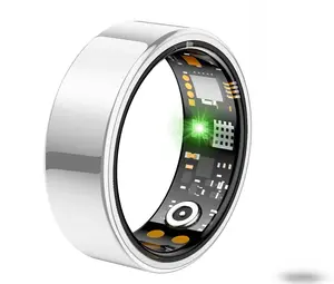 Stylish Smart Ring—Health Tracker: Monitors heart rate and body temperature; provides analysis and reminders for sleep, stress, and menstrual cycles | Automatic activity recognition | Compatible with Android and iOS