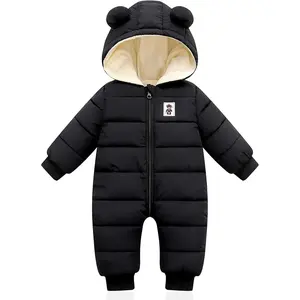 Baby Clothes Cute Infant Toddler Snowsuit Warm Newborn Boy Girl Winter Coats Hooded Zip Jumpsuit