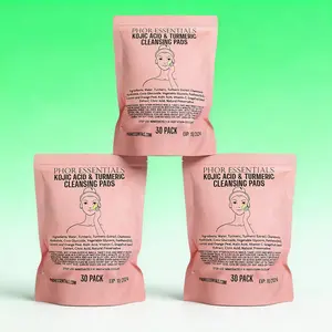 PHOR Essentials Kojic Acid + Turmeric Cleansing Pads 3-Pack: Soothing Brightening & Dark Spot Repair