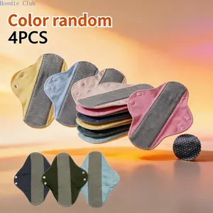 4PCS Reusable Incontinence Pads for Elderly, Graphene Aseptic Technology Washable Waterproof Absorbent Cloth Pads, Comfortable Breathable Menstrual & Postpartum Care Protection, Heavy Flow Leakproof Multi Use Hygiene Pads for Home Travel Daily Care