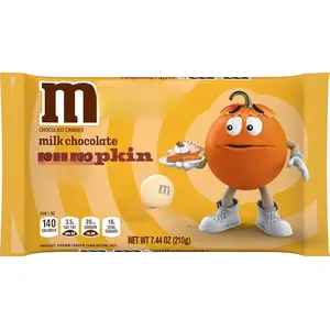 M&M's Milk Chocolate Pumpkin Pie Candy 7.44 oz Bag Limited Edition Seasonal Treat with Creamy Pumpkin Pie Flavored Center