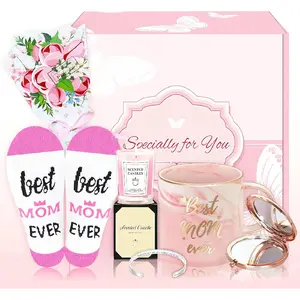 Mothers Day Gifts for Mom, Mom Birthday Gifts, Get Well Soon Gift Basket, Self Care Gift for Wife, Grandma, Daughter, Friends, Happy Birthday Gift for Women with 12 Oz Ceramic Mug, Bracelet