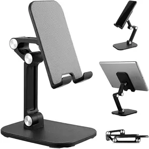Portable Adjustable Phone Holder For Desk - CellPhone Foldable Stand Mount For iPhone Samsung iPad Tablets TPU phone stand holder For Table.