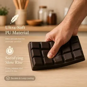 Chocolate Squishy Toy,Slow Rising Stress Relief Squeeze Fidget Toy,Soft Simulation Food Squeeze Toy for Anxiety Relief,Party Favor, Gift for Adults
