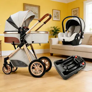 All-Terrain Multi-Function Baby Stroller, 4-in-1 High Landscape, Foldable for Easy Storage, Safe Eco-Friendly Non-Toxic Odor-Free, Quick Assembly, Universal for Baby Boys and Girls from Newborn to Toddler adjustable vintage fan bab st roller wagon