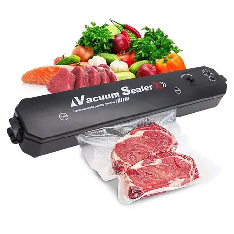 Automatic Compact Hands-Free Vacuum Sealer Machine - 90W ABS Body Resists Daily Kitchen Wear, Anti-Bacteria Kitchen Appliances, 220v-240v Automatic Sealing, LED Light, 37x7x5.2cm Size, Freezer-Burn Cut, Seal Bag Compatible, US Stock, Single Unit
