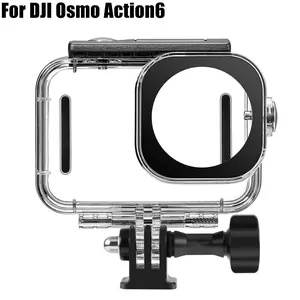 Waterproof Diving Case for Action 6 Camera, 60m/196ft Underwater Housing, Anti-Fog Inserts, Quick Release Mount, Protective Shell