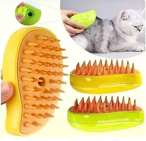 Steamy Cat Brush 2024 Self-Cleaning Steam Cat Brush  3-in-1 Cat  Steam Brush Cat dogs Hair Brush for Removing Matted and Loose Hair for Long Hair and Short Hair pet grooming tools