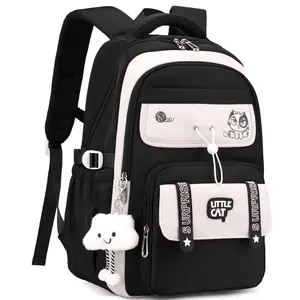School Bags for Girls Boys Cute Girls Backpack, Teens Elementary School Backpack Multi-Pocket Lightweight Daypacks Bookbags for School Travel