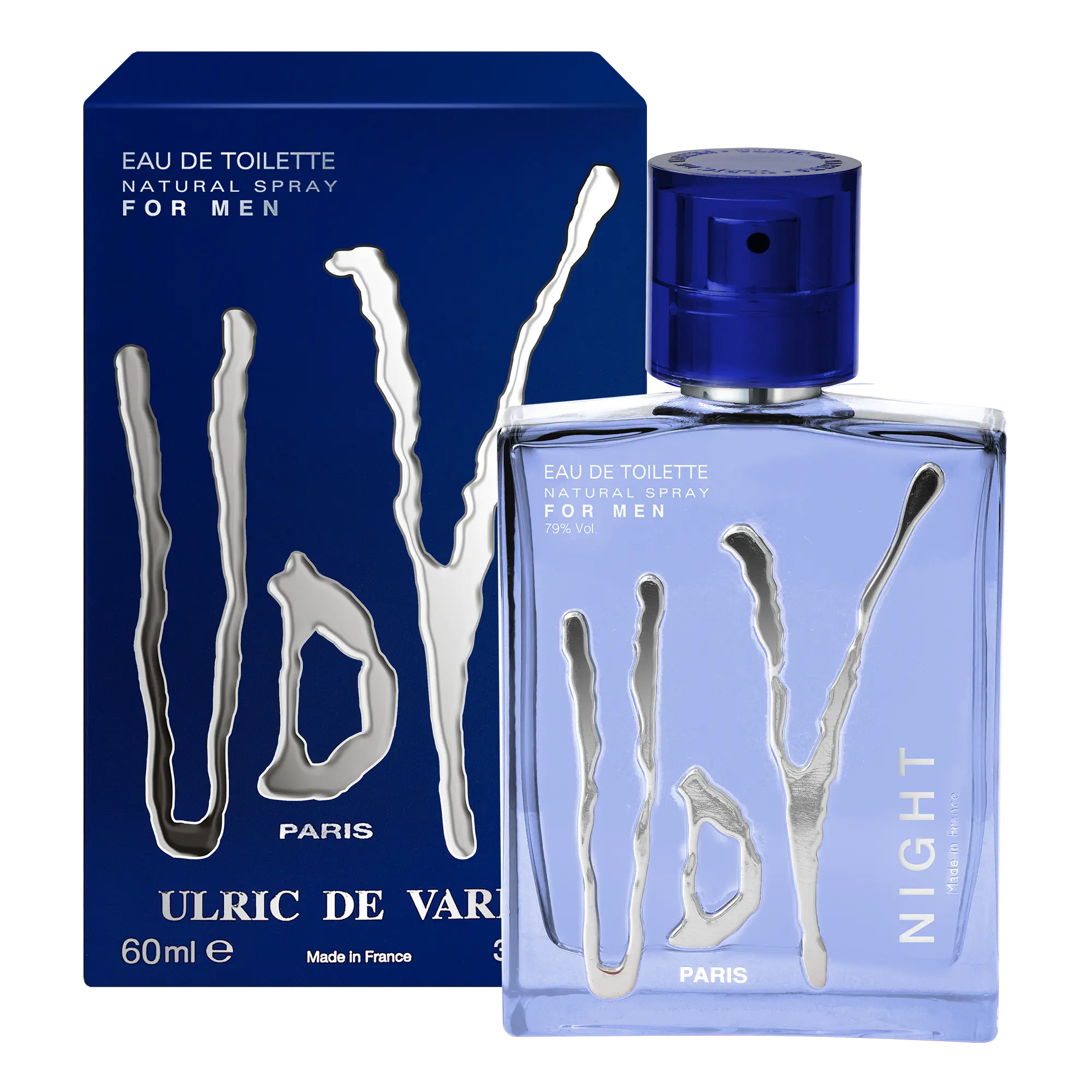 Ulric De Varens Night Eau De Toilette for Men - Captivating, Enchanting, and Luxurious- Easy to Love, Manly, and Notes of Bergamot, Mandarin, Pineapple, and Cedar- Ideal for the Man Who is Bold and Fearless - 3.4 Fl Oz