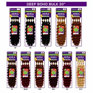 Deep Boho Bulk Hair 20 Inch – Deep Wave Braiding Hair, High Temperature Fiber, 4 Bundles