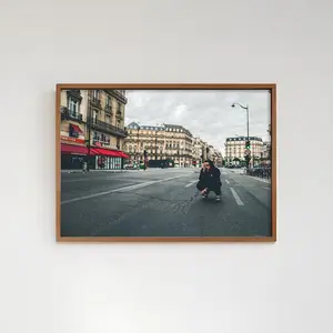 Mac Miller Urban Street Portrait Poster in Paris – Cinematic Hip Hop Lifestyle Wall Art Print for Bedroom Living Room Music Decor