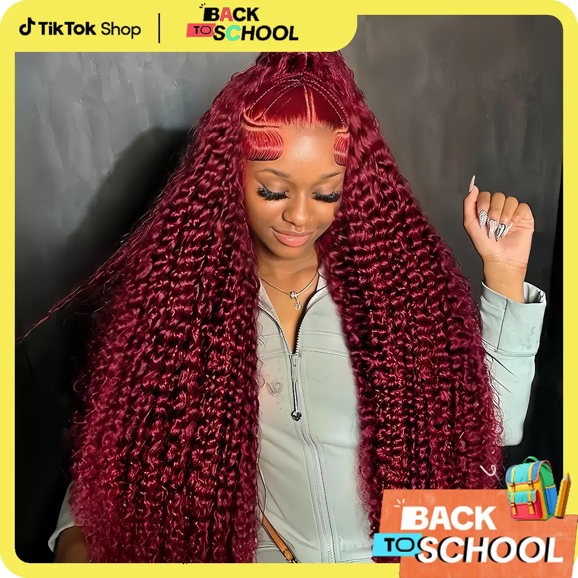 CheetahBeauty 99J Burgundy/Natural Black/T1B/4/27/FB30 Highlight Deep Wave Human Hair Wig 13x6 HD Transparent Lace Front Remy Hair Wigs Pre Plucked Brazilian Deep Wave Human Hair Wig For Women #TikTokShopBackToSchool