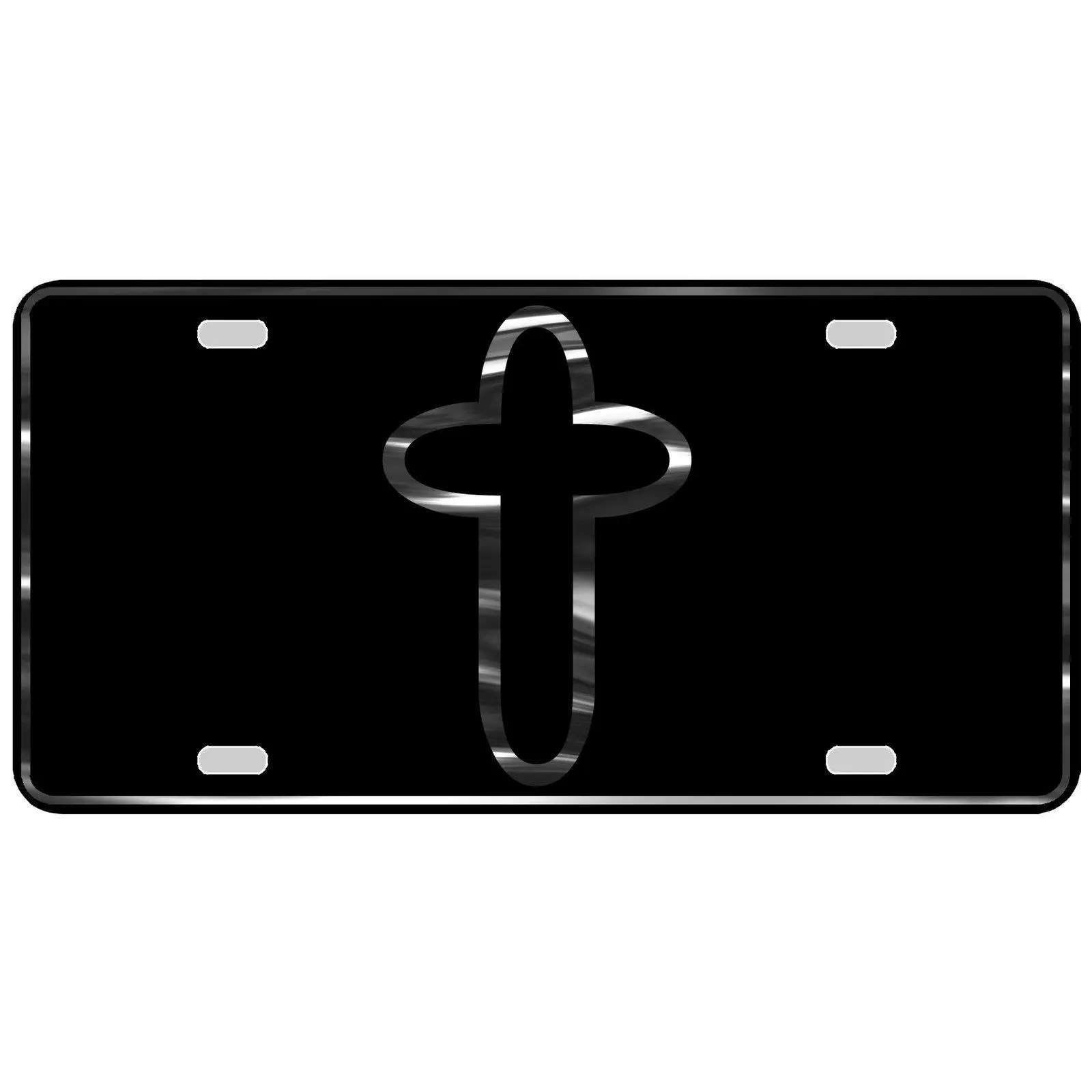 CustoMonsterDesigns Christian Cross Religious Heavy Duty Aluminum License Plate S62