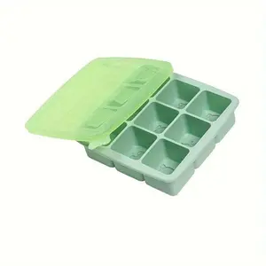 Silicone Freezer Tray, Baby Food Storage Container, Ice Cube Mold with Lid, Snack Storage Tray for Homemade Food, Vegetables & Fruit(Sheet)