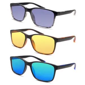 3 Pack Polarized Night Vision & UV Protection Sunglasses  Driving Anti-Glare Eyeglasses for Men