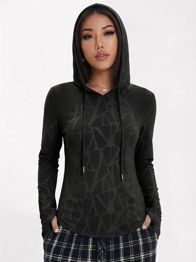 thumbhole hoodie - TikTok Shop