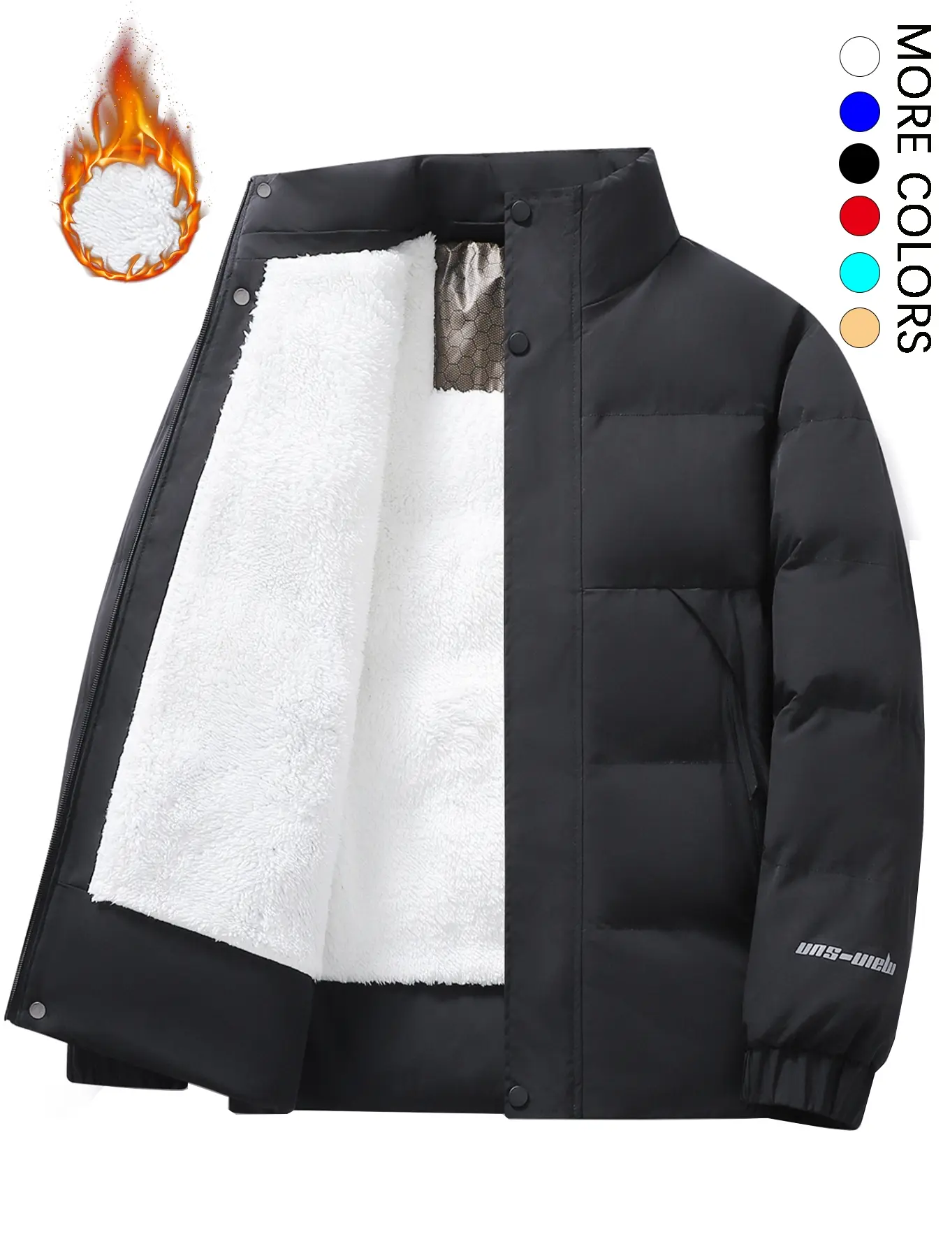 Men's Waterproof Wool Coat, Warm Winter Sports Jacket, Outdoor Insulated Overcoat, Ideal for Cold Weather, Stylish and Functional Outerwear