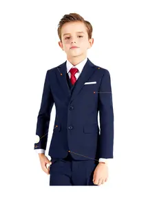 4 Piece Slim-Fit Boys Suit Set Blazer for Kids and Youth, Perfect for Weddings, Grad Ceremonies and Birthdays, Suitable for Heights 100-150 Cm-19133