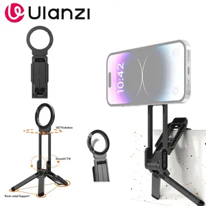 Ulanzi MA38 Mobile Phone Photography Stand Selfie Stick Double Magnetic Overhead Tripod for Samsung Xiaomi Huawei iPhone Vivo