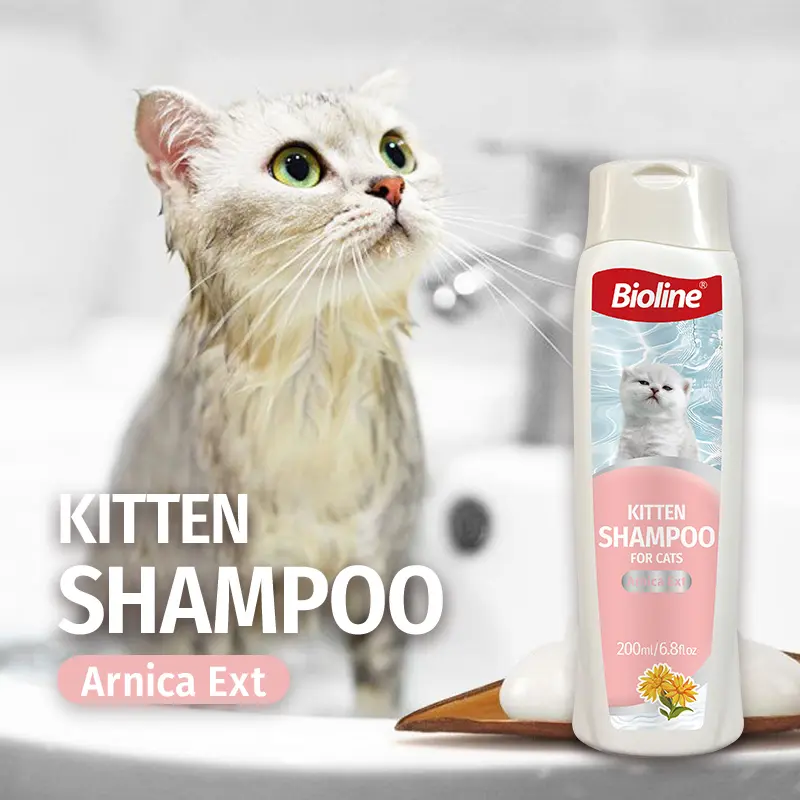 Bioline Kitten Cat Shampoo 6.76 fl oz- Ultra-Mild & Tear-Free Formula for Sensitive Skin Bioline Kitten Cat Shampoo 6.76 fl oz- Ultra-Mild & Tear-Free Formula for Sensitive Skin