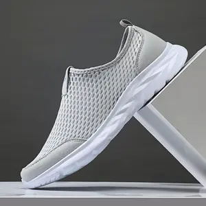 Men's Sports Casual Shoes Slip-On Mesh Sneakers Comfortable Round Toe All Seasons Colorblock Plain for Daily Wear & Outdoor Activities