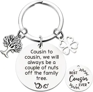 Cousin Gifts  for Women Men - Funny  Cousin Ever Keyring for Girls and Boys Birthday Christmas