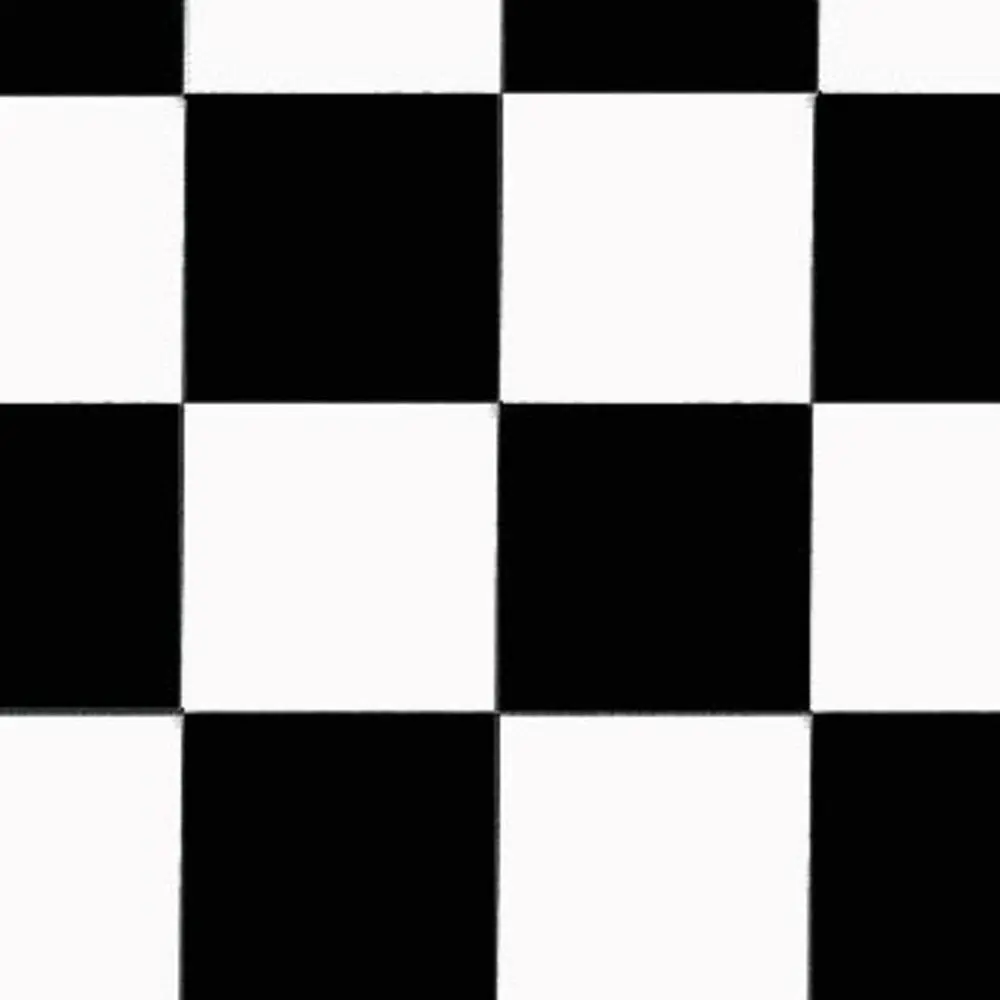 Black White Racing Checker Cotton Fabric