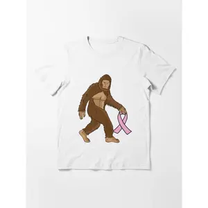 Bigfoot Sasquatch Funny Pink Ribbon Essential T-Shirt