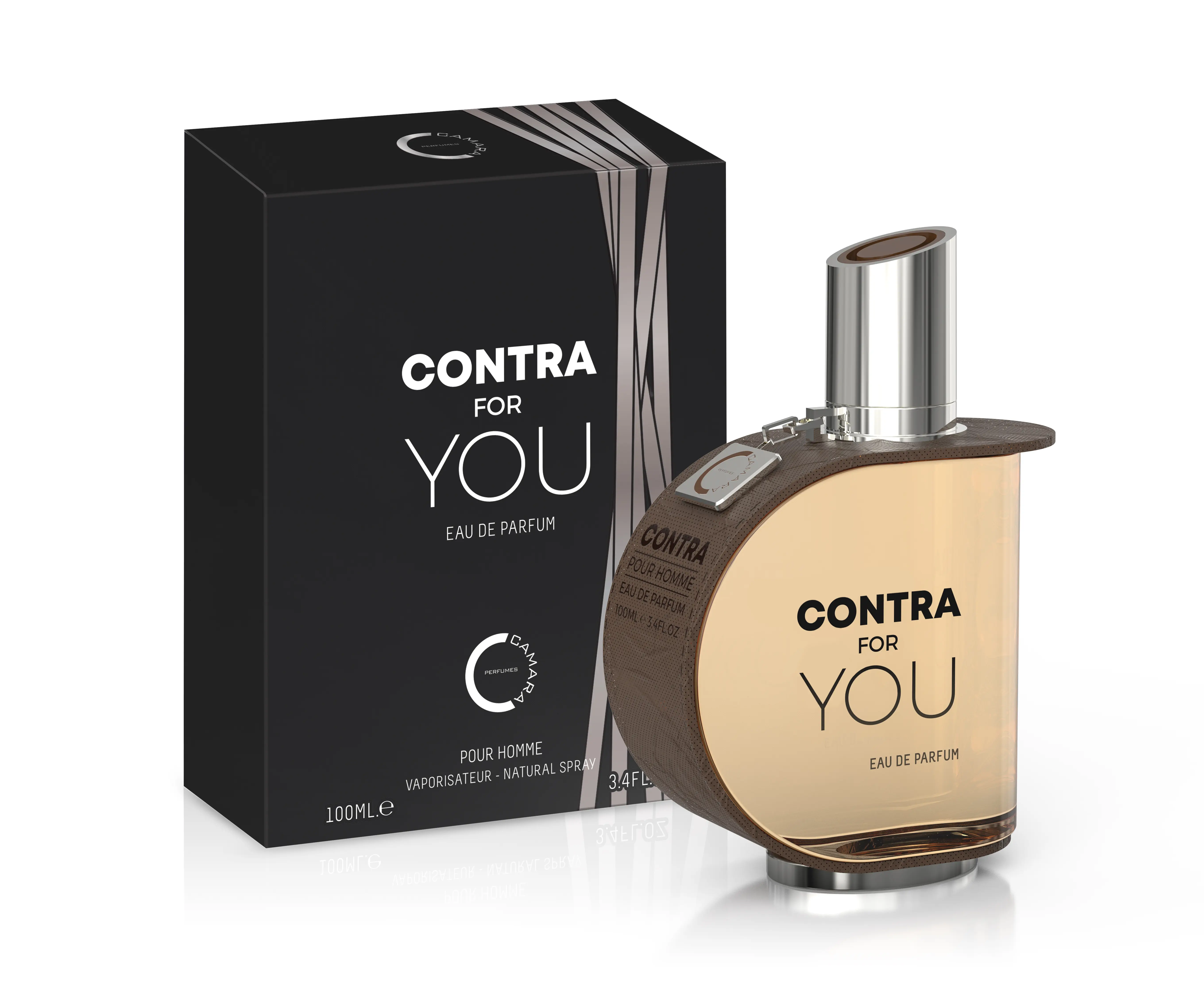 CAMARA Contra EDP for Men, Magnetic Allure Raw Masculinity Sensual Scent with Pineapple Notes, 3.4fl.oz 100ML Single Item Fragrance