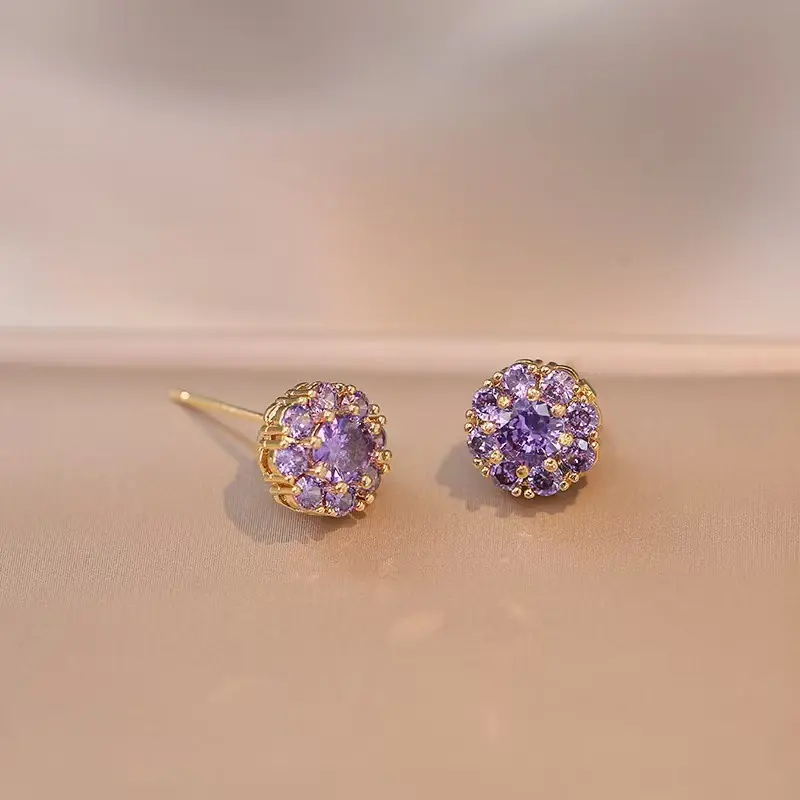 E0074 Purple Earrings