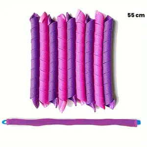 40 Pieces Spiral Curly Hair Magic Curler 21.65 Inch 55cm No Damage No Heat Medium Wave Styling Tools for Versatile Hair Styling