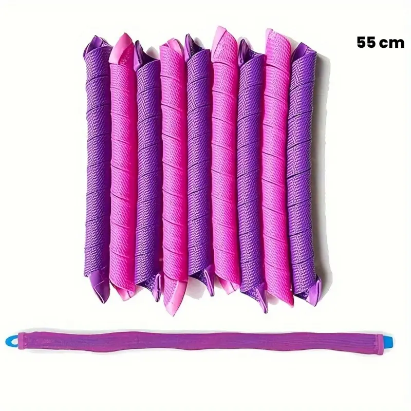 40-Piece Heatless Curly Hair Kit, 21.65-Inch (55cm) Spiral Magic Rollers, No-Damage Medium Wave Styling Tools for Versatile Looks, Heatless Curls