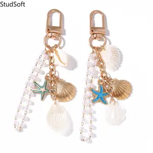 2026 New Style Tassel Pearl Keychain, Shell Starfish Bag Charm Pendant