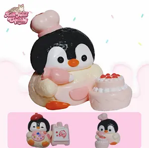 The Penguin Squishy, Handmade taba squishy, Food-Grade Silicone Slow-Rising Rebound Squishy, Sticky Squeeze Toys Gift, Fidget Toys for Stress Relief, Non-Toxic Sensory Toys (6.17oz/175g)