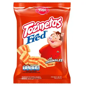 Tozinetas Fred Tocino - 100g (3.53 oz) Familiar - Crispy Bacon-Flavored Snacks